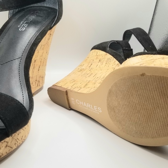 NWOT Charles David Wedge Cork Sandals Size 9 - Picture 4 of 5